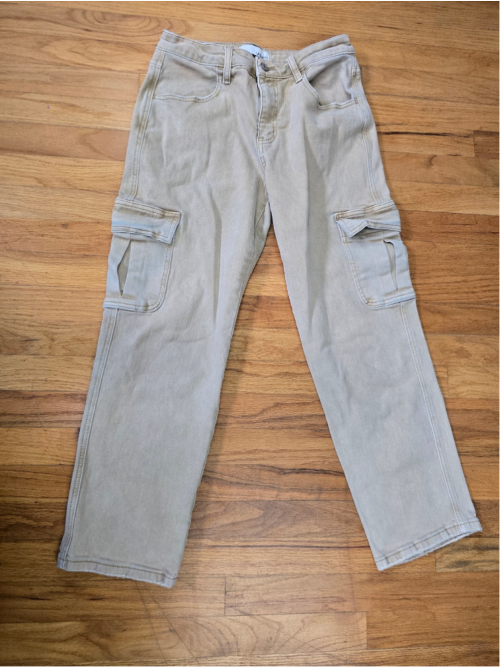 Women's Vervet Straight Leg Cargo Pants Size 29 Beige - Picture 3 of 6